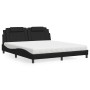 Cama con colchón cuero sintético negro 180x200 cm de , Camas y somieres - Ref: Foro24-3208810, Precio: 445,33 €, Descuento: %