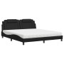 Cama con colchón cuero sintético negro 180x200 cm de , Camas y somieres - Ref: Foro24-3208810, Precio: 445,33 €, Descuento: %