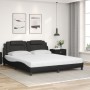 Cama con colchón cuero sintético negro 180x200 cm de , Camas y somieres - Ref: Foro24-3208810, Precio: 445,33 €, Descuento: %