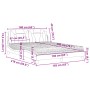 Cama con colchón cuero sintético gris 160x200 cm de , Camas y somieres - Ref: Foro24-3208806, Precio: 430,16 €, Descuento: %