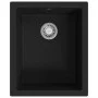 Fregadero de cocina con rebosadero granito negro de vidaXL, Fregaderos - Ref: Foro24-147073, Precio: 163,36 €, Descuento: %