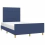 Bed frame with blue fabric headboard 120x190 cm by , Beds and slatted bases - Ref: Foro24-3270519, Price: 172,68 €, Discount: %
