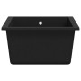 Fregadero de cocina con rebosadero granito negro de vidaXL, Fregaderos - Ref: Foro24-147073, Precio: 165,87 €, Descuento: %