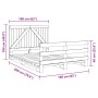 Estructura de cama con cabecero madera maciza pino 160x200 cm de , Camas y somieres - Ref: Foro24-3281559, Precio: 236,30 €, ...