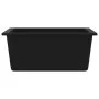 Fregadero de cocina con rebosadero granito negro de vidaXL, Fregaderos - Ref: Foro24-147073, Precio: 163,36 €, Descuento: %