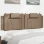Padded headboard in synthetic leather, cappuccino color, 160 cm. by , Headboards and footboards - Ref: Foro24-374801, Price: ...