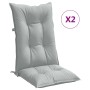 Cojines para silla respaldo alto 2 uds tela gris claro melange de , Cojines para sillas y sofás - Ref: Foro24-4002346, Precio...