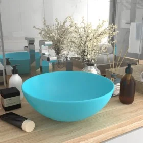 Light green ceramic round bathroom sink by vidaXL, Sinks - Ref: Foro24-146980, Price: 41,55 €, Discount: %