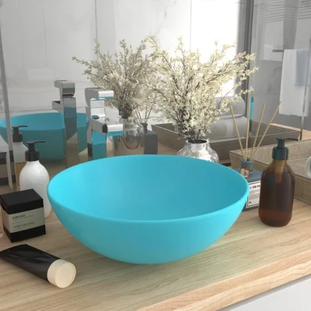 Light green ceramic round bathroom sink by vidaXL, Sinks - Ref: Foro24-146980, Price: 41,55 €, Discount: %