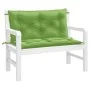 Cojines para banco jardín 2 uds tela verde melange 100x50x7 cm de , Cojines para sillas y sofás - Ref: Foro24-4002591, Precio...
