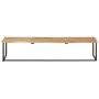 Perchero con borde natural madera maciza de acacia 100x35x22 cm de vidaXL, Percheros para sombreros y abrigos - Ref: Foro24-3...