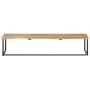 Perchero con borde natural madera maciza de acacia 100x35x22 cm de vidaXL, Percheros para sombreros y abrigos - Ref: Foro24-3...