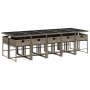 Set de comedor de jardín 11 pzas y cojines ratán sintético gris de , Conjuntos de jardín - Ref: Foro24-3278059, Precio: 708,2...