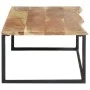 Perchero con borde natural madera maciza de acacia 100x35x22 cm de vidaXL, Percheros para sombreros y abrigos - Ref: Foro24-3...