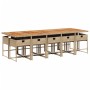 Set comedor de jardín 11 pzas con cojines ratán sintético beige de , Conjuntos de jardín - Ref: Foro24-3278067, Precio: 745,3...