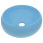 Lavabo de lujo redondo cerámica azul claro mate 40x15 cm de vidaXL, Lavabos - Ref: Foro24-147000, Precio: 77,54 €, Descuento: %