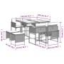 Set de comedor de jardín 9 pzas y cojines ratán sintético negro de , Conjuntos de jardín - Ref: Foro24-3278090, Precio: 353,8...