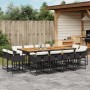 Set comedor de jardín con cojines 13 pzas ratán sintético negro de , Conjuntos de jardín - Ref: Foro24-3278174, Precio: 733,7...