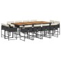 Set comedor de jardín con cojines 13 pzas ratán sintético negro de , Conjuntos de jardín - Ref: Foro24-3278174, Precio: 733,7...