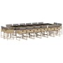 Set comedor de jardín 17 pzas con cojines ratán sintético beige de , Conjuntos de jardín - Ref: Foro24-3278195, Precio: 973,6...