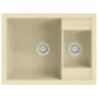 Küchenspüle mit doppelter Schüssel und beigem Granitüberlauf von vidaXL, Sinkt - Ref: Foro24-147087, Preis: 118,97 €, Rabatt: %