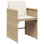 Set comedor de jardín 11 pzas con cojines ratán sintético beige de , Conjuntos de jardín - Ref: Foro24-3277923, Precio: 526,0...