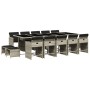 Set comedor jardín y cojines 15 pzas ratán sintético gris claro de , Conjuntos de jardín - Ref: Foro24-3277942, Precio: 817,9...