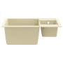 Fregadero de cocina doble seno con rebosadero granito beige de vidaXL, Fregaderos - Ref: Foro24-147087, Precio: 120,42 €, Des...