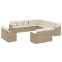 Set sofás de jardín con cojines 13 pzas ratán sintético beige en Conjuntos de jardín | Comprar online en Foru.es