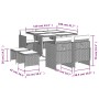 Set de comedor de jardín 9 pzas y cojines ratán sintético negro de , Conjuntos de jardín - Ref: Foro24-3277722, Precio: 404,1...