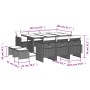Set de comedor jardín 11 pzas con cojines ratán sintético negro de , Conjuntos de jardín - Ref: Foro24-3277734, Precio: 568,9...