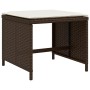 Set comedor de jardín 11 pzas y cojines ratán sintético marrón de , Conjuntos de jardín - Ref: Foro24-3277736, Precio: 583,75...