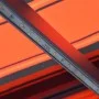 Manual retractable awning with orange and brown LED lights 350x250 cm by vidaXL, Awnings - Ref: Foro24-3055225, Price: 443,72...