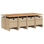 Set comedor de jardín con cojines 13 pzas ratán sintético beige de , Conjuntos de jardín - Ref: Foro24-3277755, Precio: 986,3...
