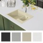 Fregadero de cocina doble seno con rebosadero granito beige de vidaXL, Fregaderos - Ref: Foro24-147087, Precio: 120,42 €, Des...