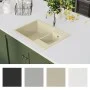 Küchenspüle mit doppelter Schüssel und beigem Granitüberlauf von vidaXL, Sinkt - Ref: Foro24-147087, Preis: 118,97 €, Rabatt: %