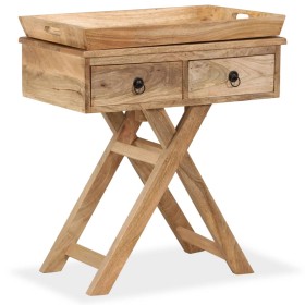 Mesa auxiliar de madera maciza de mango 65x40x76 cm en Mesas auxiliares | Comprar online en Foru.es