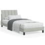 Cama con colchón terciopelo gris claro 90x200 cm de , Camas y somieres - Ref: Foro24-3208574, Precio: 265,47 €, Descuento: %