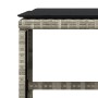 Taburetes jardín y cojines 4 uds ratán PE gris claro 40x40x35cm de , Otomanas de exterior - Ref: Foro24-4007488, Precio: 87,4...