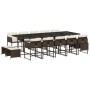 Set comedor de jardín y cojines 15 pzas ratán sintético marrón de , Conjuntos de jardín - Ref: Foro24-3278120, Precio: 785,45...