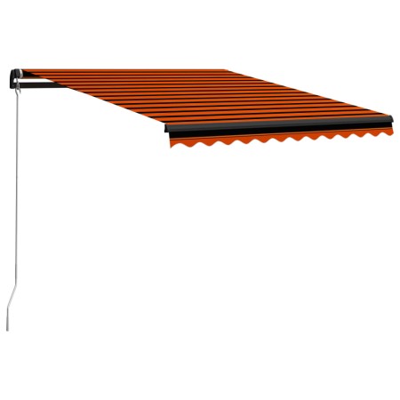 Toldo retráctil manual naranja y marrón 350x250 cm de vidaXL, Toldos - Ref: Foro24-3055189, Precio: 228,75 €, Descuento: %