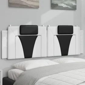 Cabecero de cama acolchado cuero sintético blanco negro 160 cm de , Cabeceros y pies de cama - Ref: Foro24-374803, Precio: 63...