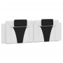Cabecero de cama acolchado cuero sintético blanco negro 160 cm de , Cabeceros y pies de cama - Ref: Foro24-374803, Precio: 64...