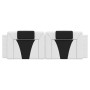 Cabecero de cama acolchado cuero sintético blanco negro 160 cm de , Cabeceros y pies de cama - Ref: Foro24-374803, Precio: 64...