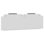 Cabecero de cama acolchado cuero sintético blanco negro 160 cm de , Cabeceros y pies de cama - Ref: Foro24-374803, Precio: 64...