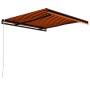 Toldo retráctil manual naranja y marrón 350x250 cm de vidaXL, Toldos - Ref: Foro24-3055189, Precio: 228,75 €, Descuento: %