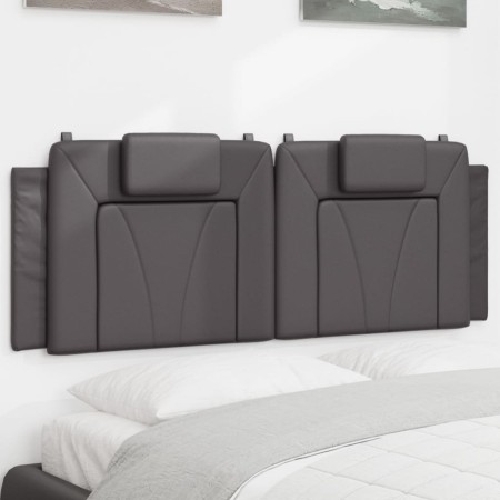 Cabecero de cama acolchado cuero sintético gris 140 cm de , Cabeceros y pies de cama - Ref: Foro24-374793, Precio: 52,53 €, D...
