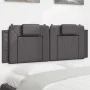 Padded headboard in gray synthetic leather 140 cm by , Headboards and footboards - Ref: Foro24-374793, Price: 49,34 €, Discou...