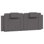 Padded headboard in gray synthetic leather 140 cm by , Headboards and footboards - Ref: Foro24-374793, Price: 49,34 €, Discou...