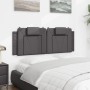 Cabecero de cama acolchado cuero sintético gris 140 cm de , Cabeceros y pies de cama - Ref: Foro24-374793, Precio: 52,53 €, D...
